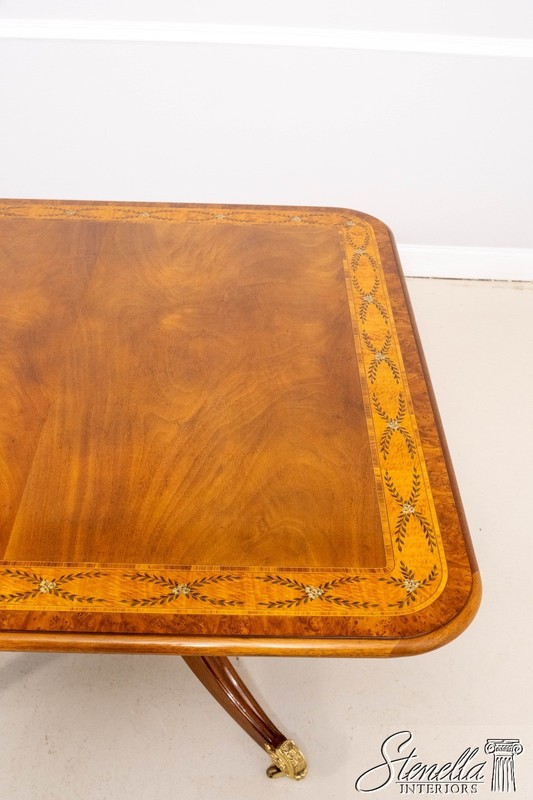 L65326: English Adams Paint Decorated Border Dining Room Table gallery