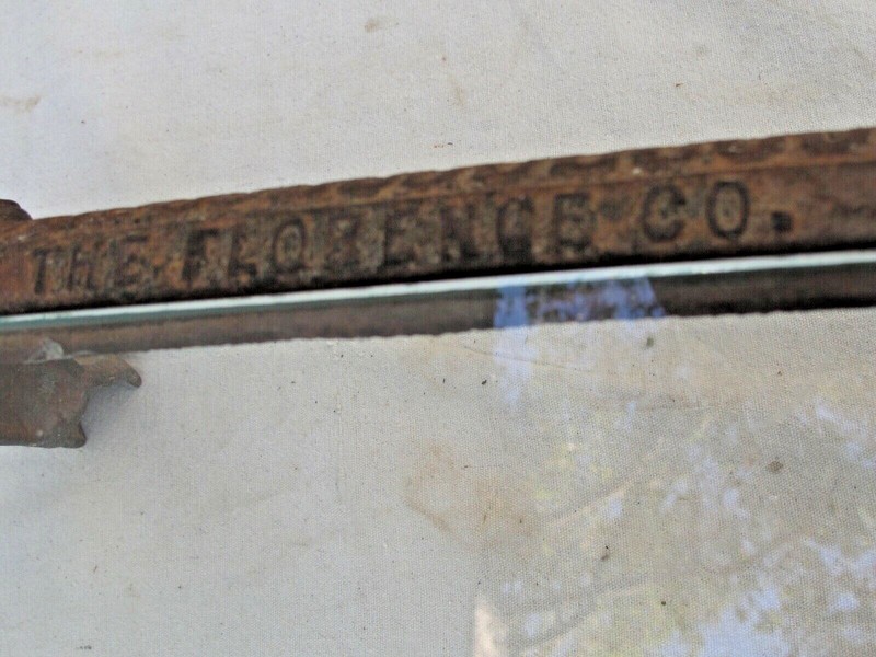 Antique Cast Iron Stove Base Low Table The Florence Co. Puritan Mass. c.1890 gallery