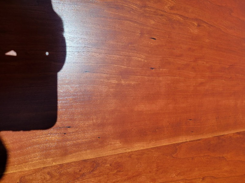 1957 Solid Cherry Willett Transistional mid-century coffee table. Flawless. gallery