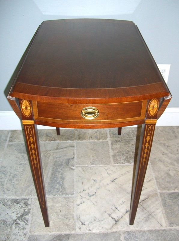 Council Craftsman Inlaid Mahogany George III Federal, Hepplewhite,Pembroke Table