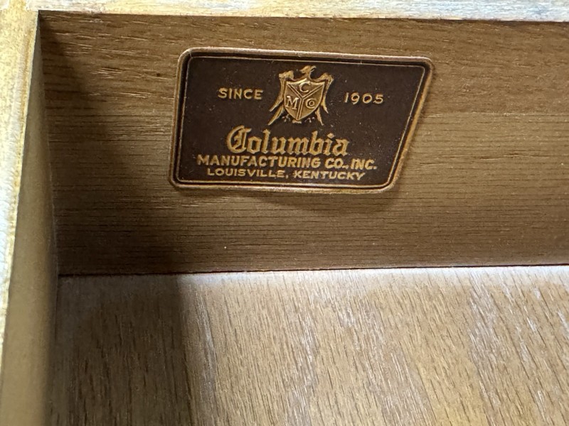 Antique Columbia Manufacturing Inc Inlaid Console Table gallery
