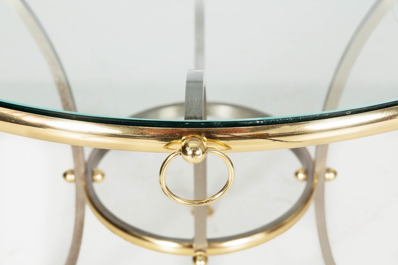 Hollywood Regency Maison Jansen Style Circular Dining Table ca. 1970s gallery