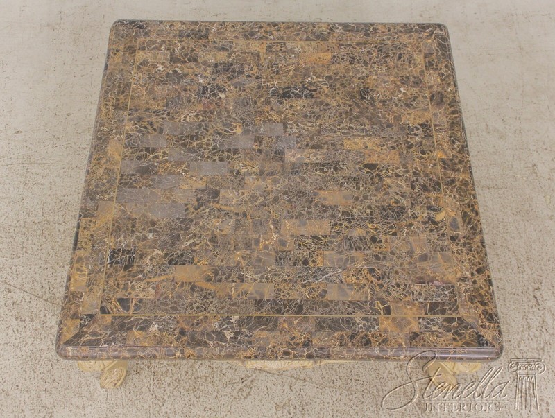 59757EC: MAITLAND SMITH Marble Top French Coffee Cocktail Table gallery