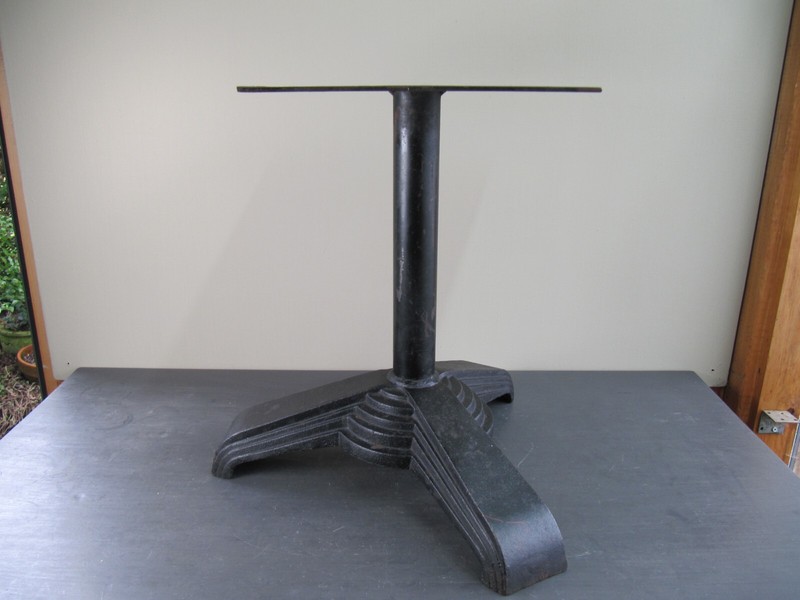 Art Deco Gueridon Table Cast Iron Bistro Table Tripod Base gallery