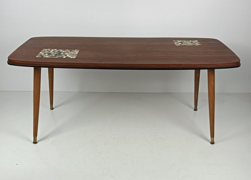 Teak vintage retro table ceramic tiles mosaic pattern Funky coffee occasional ta gallery