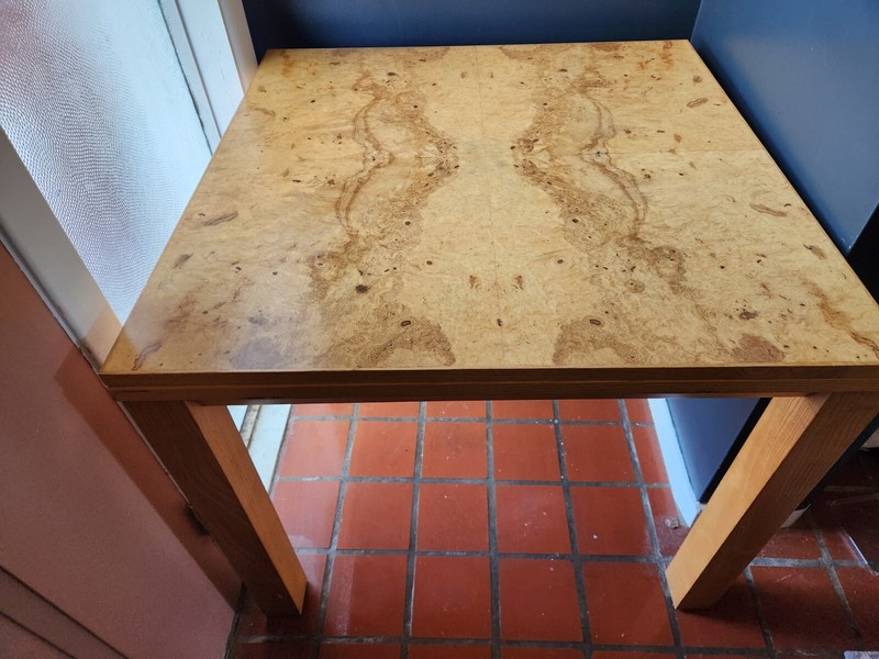 Burl Wood and Pine Game Dining Table Mid Century Modern Harvey Probber, burlwood gallery