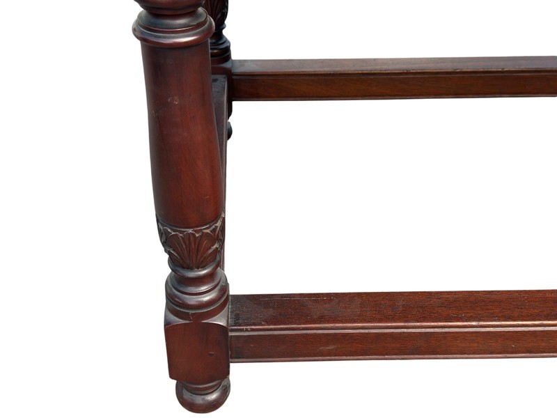 antique large dining stretcher base pub tavern table 11ft extension baroque gallery