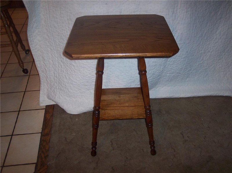 Light Oak 2-Tier Side Table Lamp Table (T157)