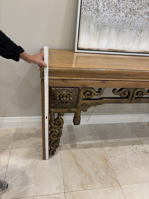 Vintage Faux Green Console Table gallery