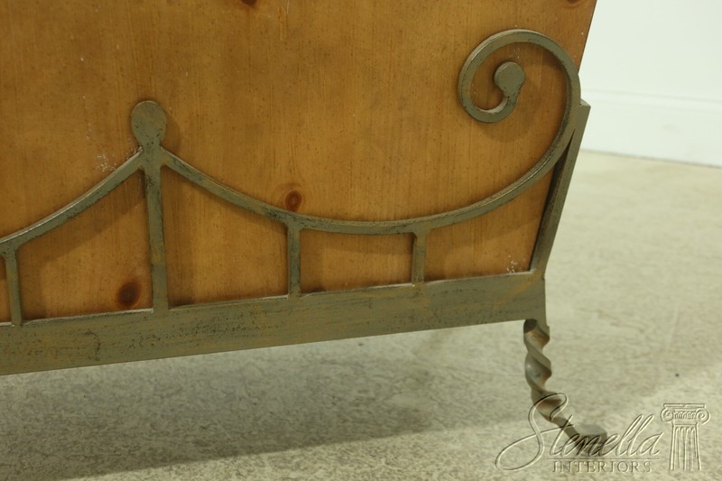 54405EC: Country Pine Flip Top Iron Base Coffee Table Chest gallery