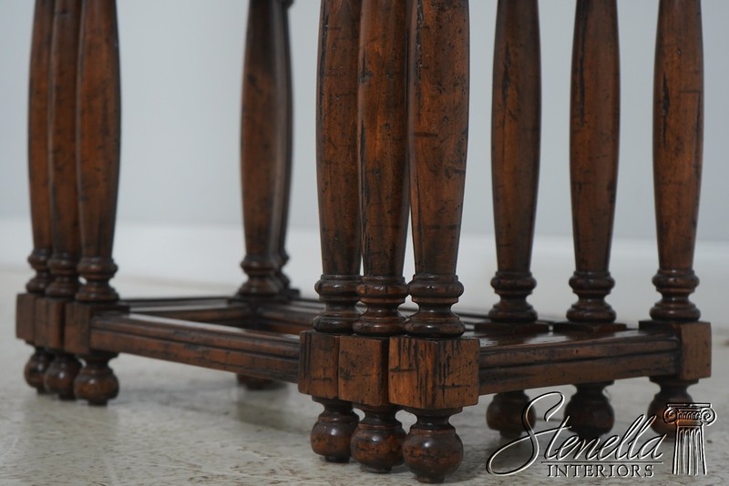 72043: GUY CHADDOCK Jacobean Distressed Oak Nesting Tables gallery