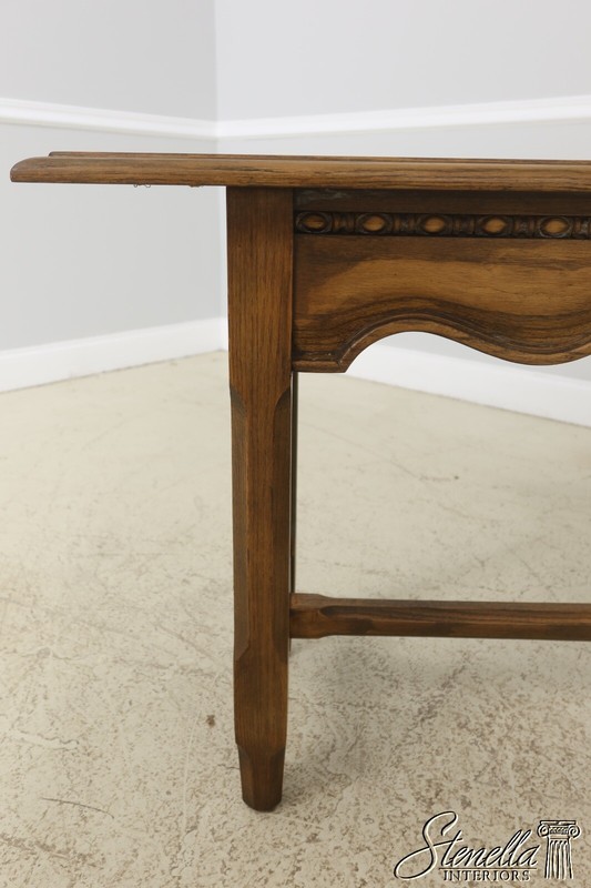 55516EC: Viking Oak Carved Console Sofa Table by ROM WEBER gallery