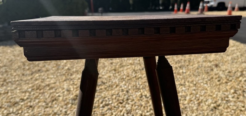 Vintage Oak Wood Table Side Table Accent Table gallery