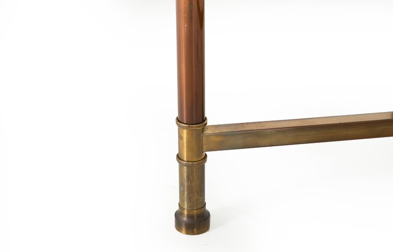 Maison Jansen Signed Mid-Century Modern Brass Glass Coffee Cocktail Table gallery