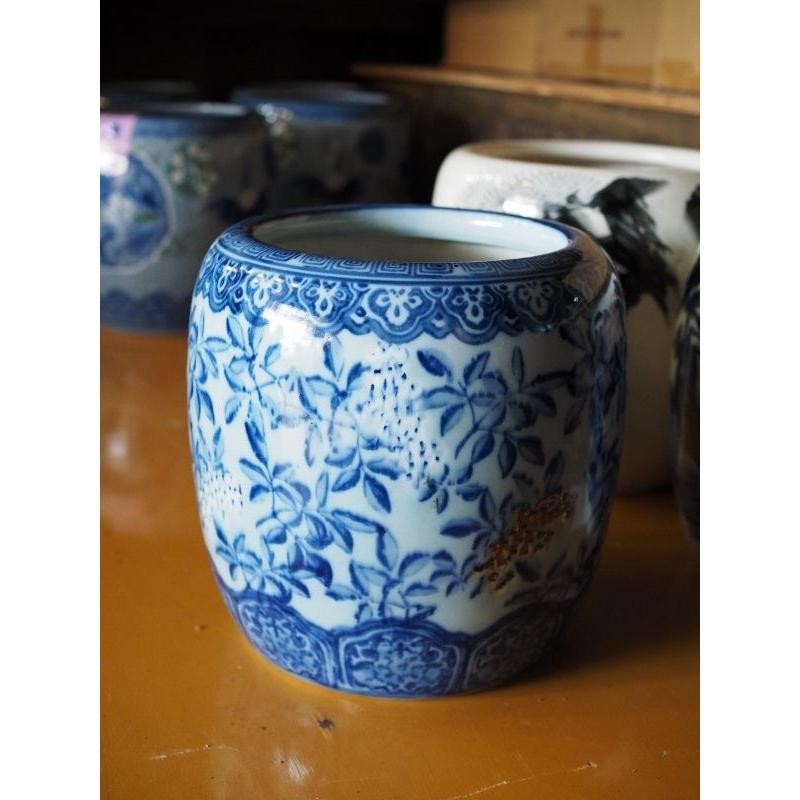 Retro Ceramic Brazier Seto Ware Mid-Showa Koro-ten Used 18cm (7.1in)