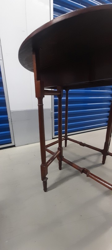 Century Victorian English Drop Leaf Table 1900s gallery