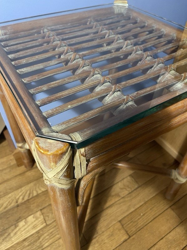 McGuire Rattan Side Table – Elinor McGuire – Vintage gallery