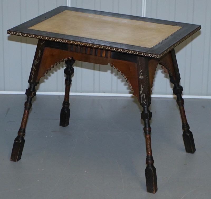 IMPORTANT AND RARE ORIGINAL CIRCA 1900 CARLO BUGATTI OCCASIONAL TABLE EBONISED gallery