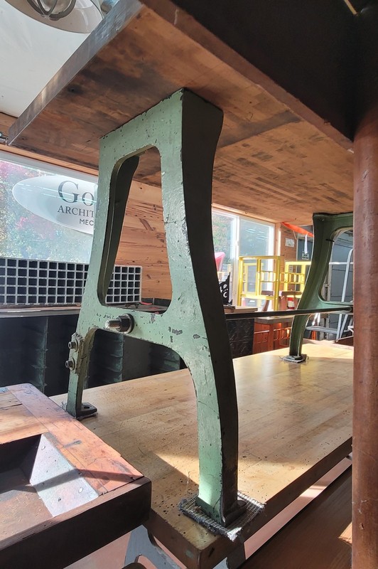 Custom Butcher Block Table Top w/ Industrial Cast Iron Legs 60" x 30" GS00838 gallery