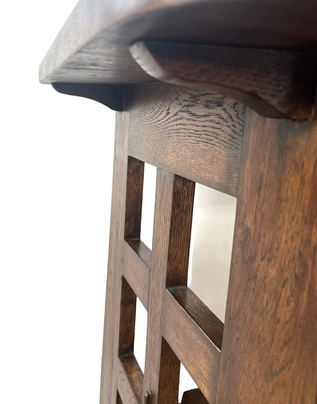 ANTIQUE ARTS & CRAFTS OAK LIBARY TABLE AFTER LIBMERT NO. 140 30"x23 5/8"x27"T gallery