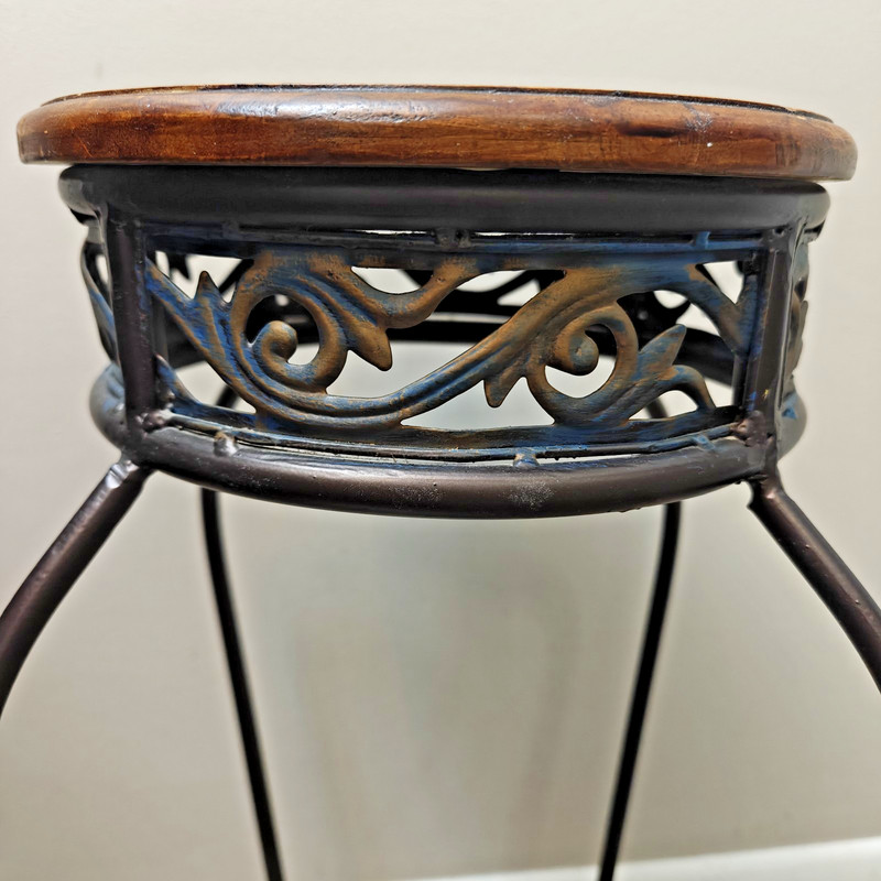 Wood Top Metal Plant Stand gallery