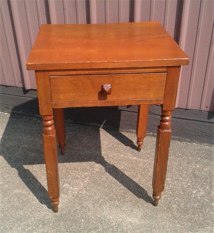 Antique Cherry One Drawer Stand 1860s Era gallery