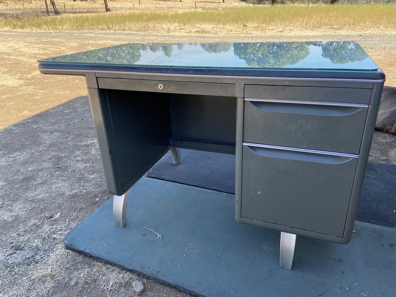 Vintage General Fireproofing Co. Tanker Desk Table- Mid Century