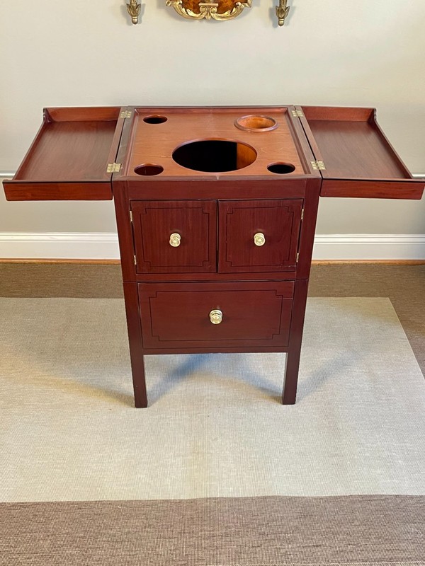 Antique Sheraton Night Table / Basin Stand in Rosewood and Mahogany, c 1795-1810 gallery