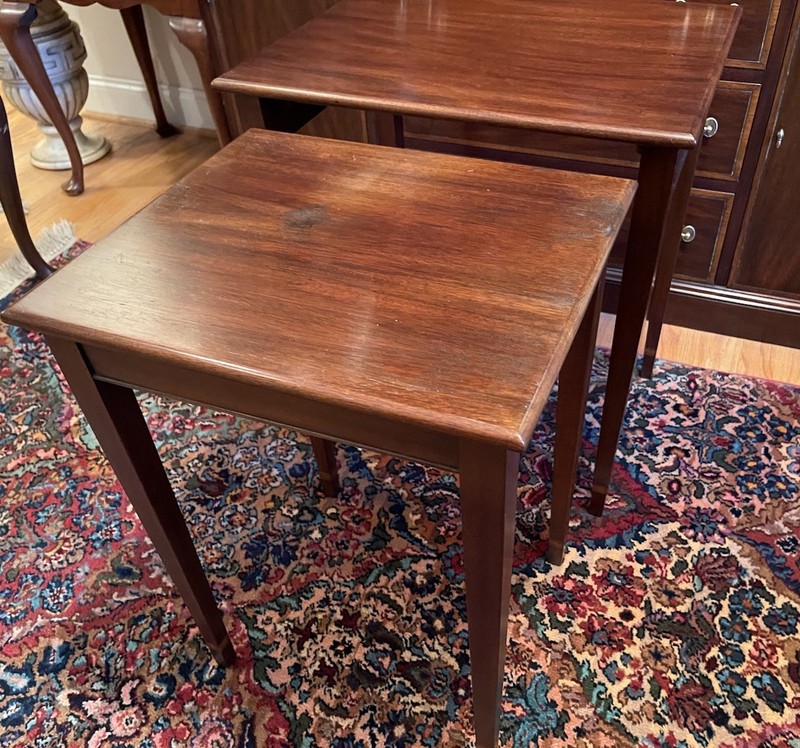 Henkel Harris Mahogany Stacking Tables Finish 29 gallery