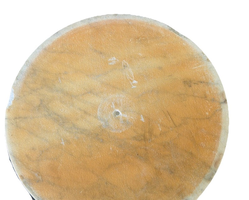 Antique Oval Walnut Marble Top Parlor Table 1800's gallery