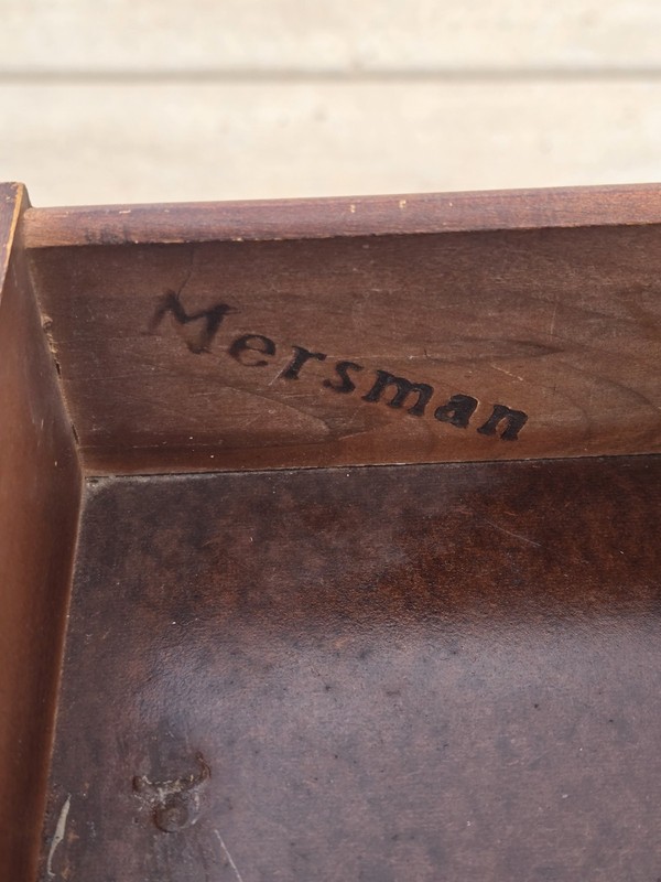 Vintage Mersman Mid Century 2 Tiered Table With Drawer Model #7641 gallery