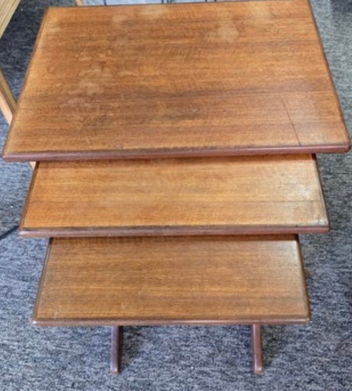 Mid-Century Modern G Plan Fresco Teak Set Of Three Tables gallery