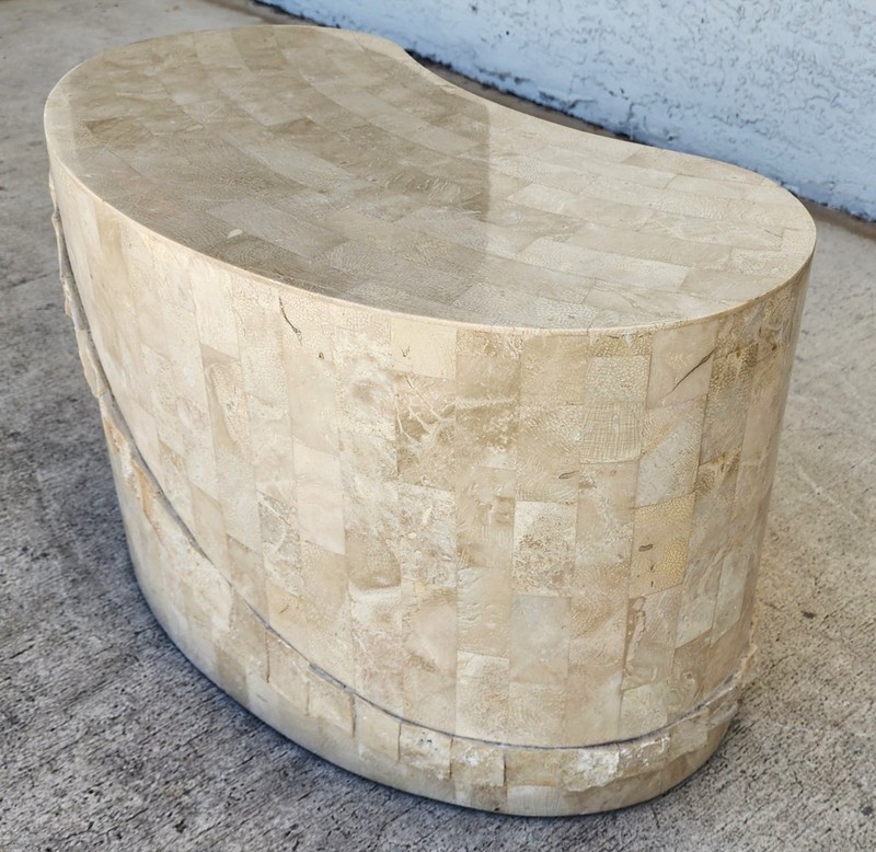 Maitland Smith Tessellated Stone Sculptural Coffee Side Table gallery