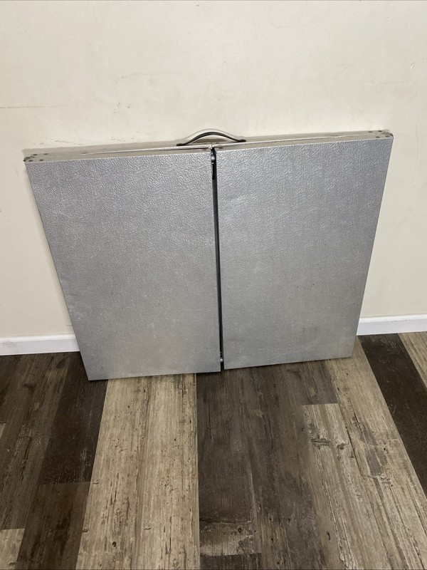 Vintage drop leaf Aluminum Camping Table Retro Folding 72″L x 30”W 28”h 18lbs