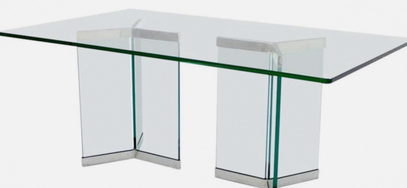 1970s Mid-Century Authentic Pace Collection Glass Dining Table By Irving Rosen gallery