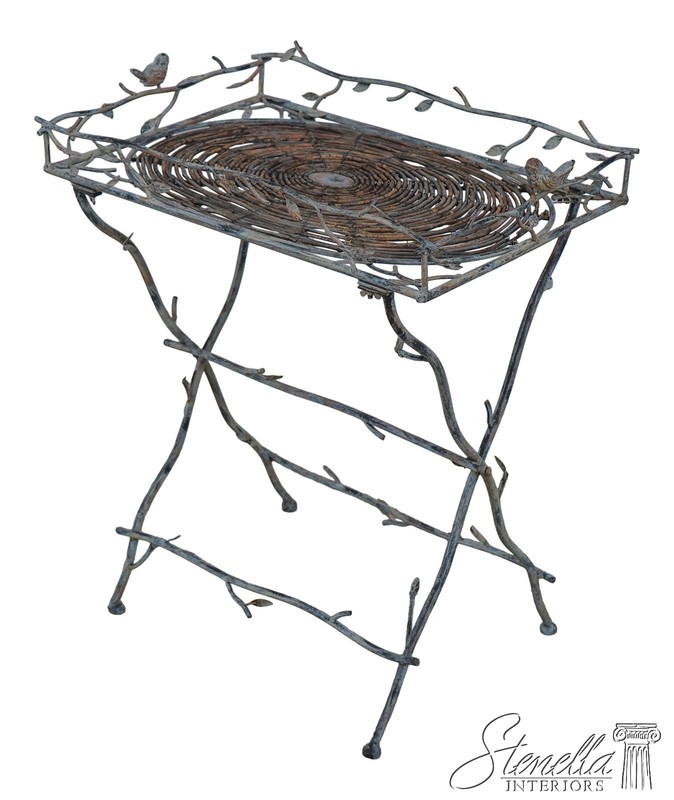 F60899: High Quality Iron Faux Branch Garden Table w. Birds