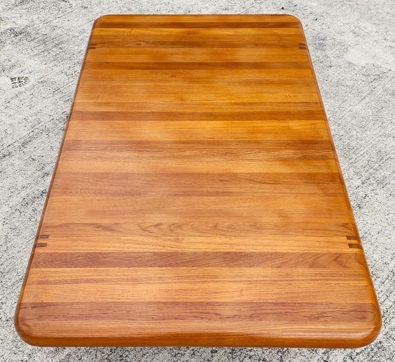 Danish Solid Teak Coffee Table By Niels Bach for Randers Möbel, 1960 gallery