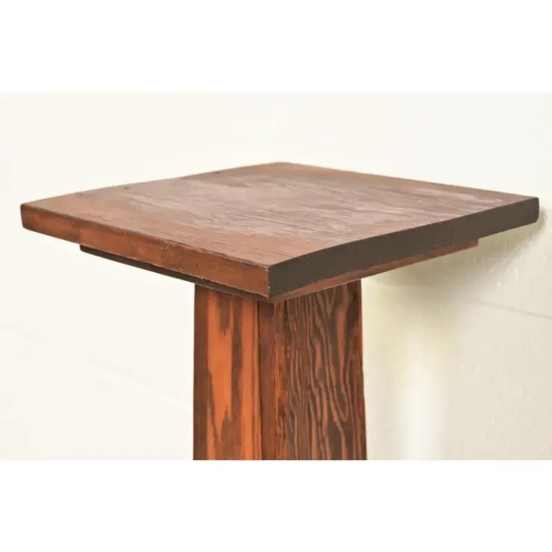 Stickley Style Antique Mission Arts & Crafts Pine Pedestal Table, Circa 1910 gallery