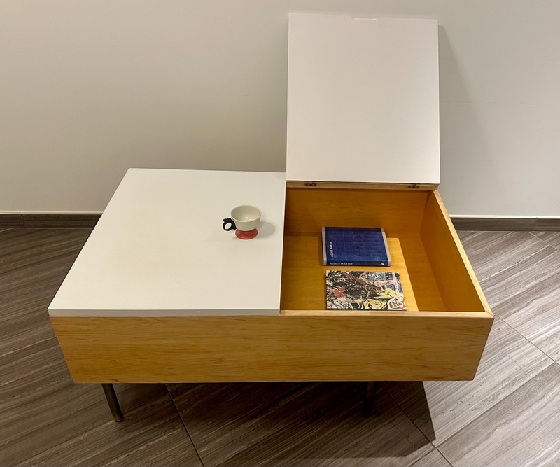 1950s George Nelson Herman Miller Storage Coffee Table Birch mid century modern gallery