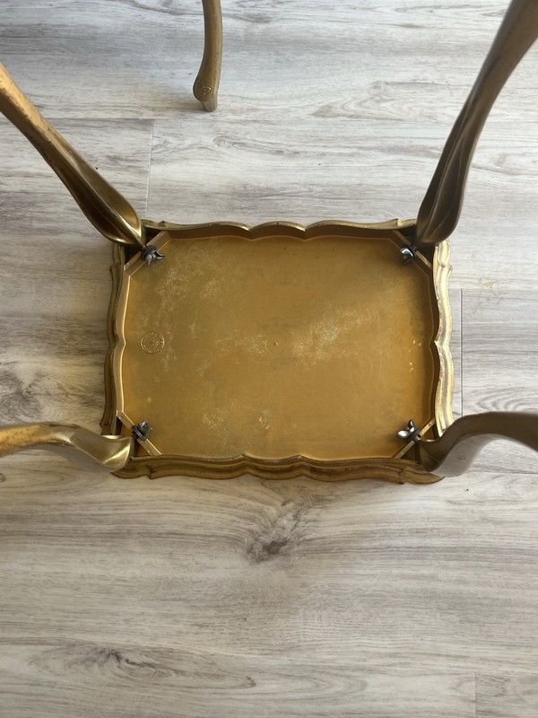Vintage FLORENTINE Hollywood Regency ITALIAN Gold Gilt NESTING Stacking TABLES gallery