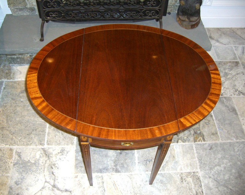 Council Craftsman Inlaid Mahogany George III Federal, Hepplewhite,Pembroke Table gallery