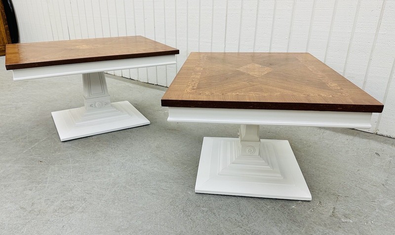 Vintage Burled Walnut Side Tables - Set of 2 gallery
