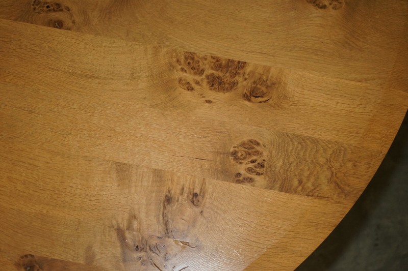 STUNNING LARGE 170CM WIDE POLLARD PIPPY BURR OAK ROUND DINING TABLE SEATS EIGHT gallery