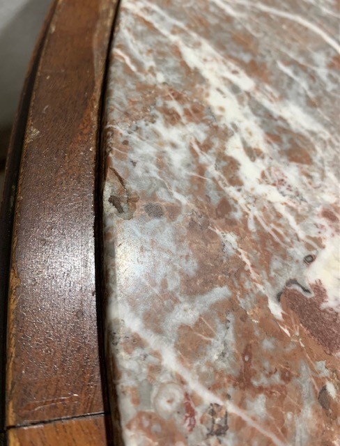 Neoclassical Greek Revival Coffee Table Italian Marble Top Early - Mid Century gallery