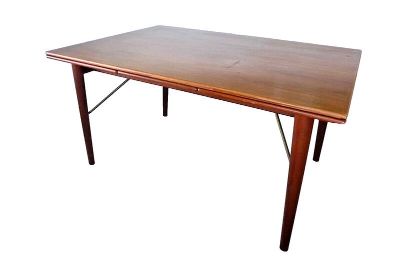 Peter Hvidt & Orla Molgaard Teak Dining Table for John Stuart Denmark 2 Leaves gallery