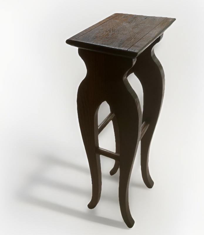 Vintage Oak Plant Stand Pedestal Table 23”h x 9.5”l x 7”d gallery