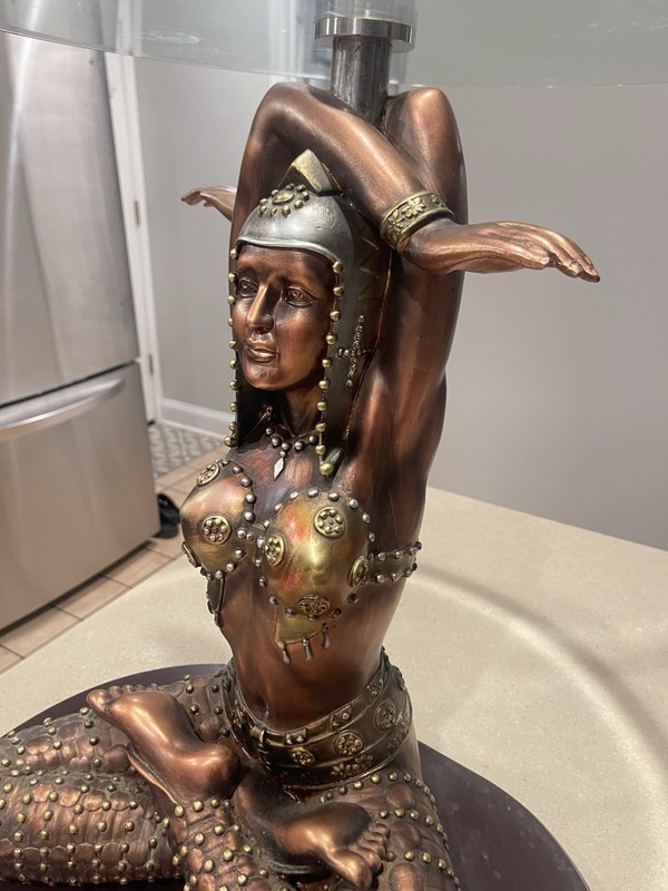 TABLE TOP-VINTAGE CHIPARUS ART DECO SCULPTURE NUDE FEMALE YOGA POSE FIGURINE gallery