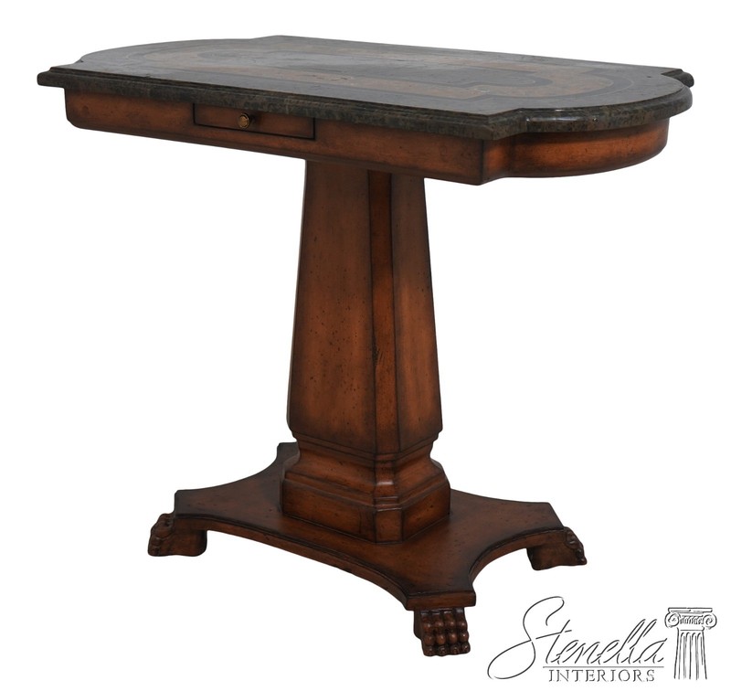 L69285: MAITLAND SMITH Attributed Marble Top Continental Occasional Table