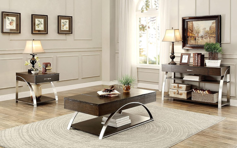 Stylish Two-Tone Clyde End Table for Modern Living Spaces gallery