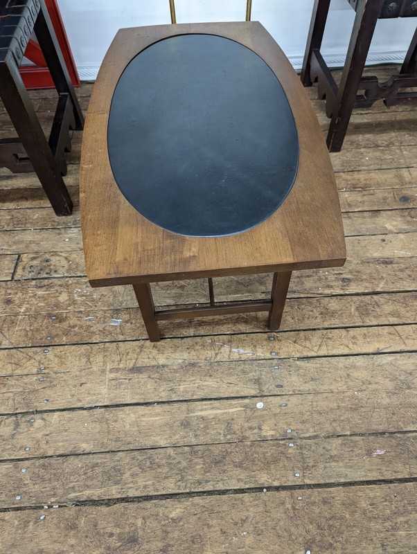1950 Paul McCobb SIDE TABLE Perimeter Group/Winchendon Furniture leather & wood gallery